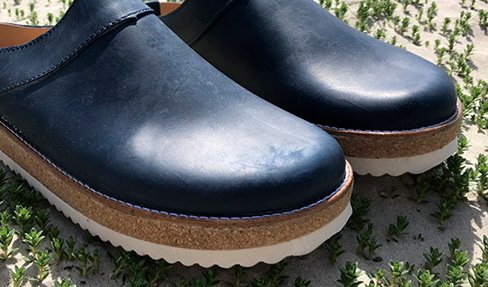 haflinger leather clogs